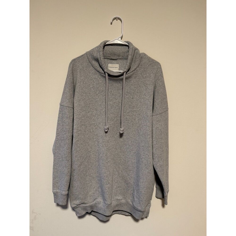 Mens American Eagle Fleece Cowl Neck Sweater